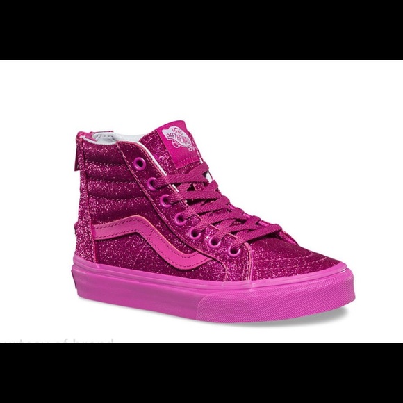 pink glitter vans kids